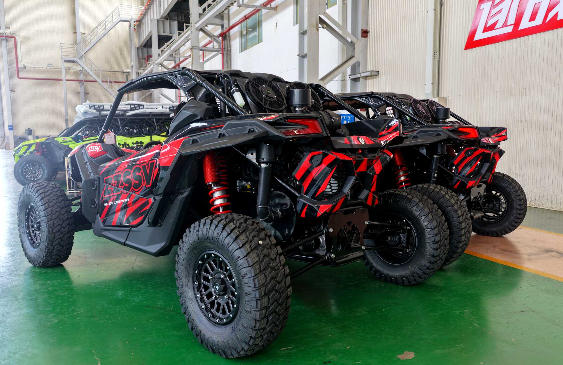 UTV prepared for export